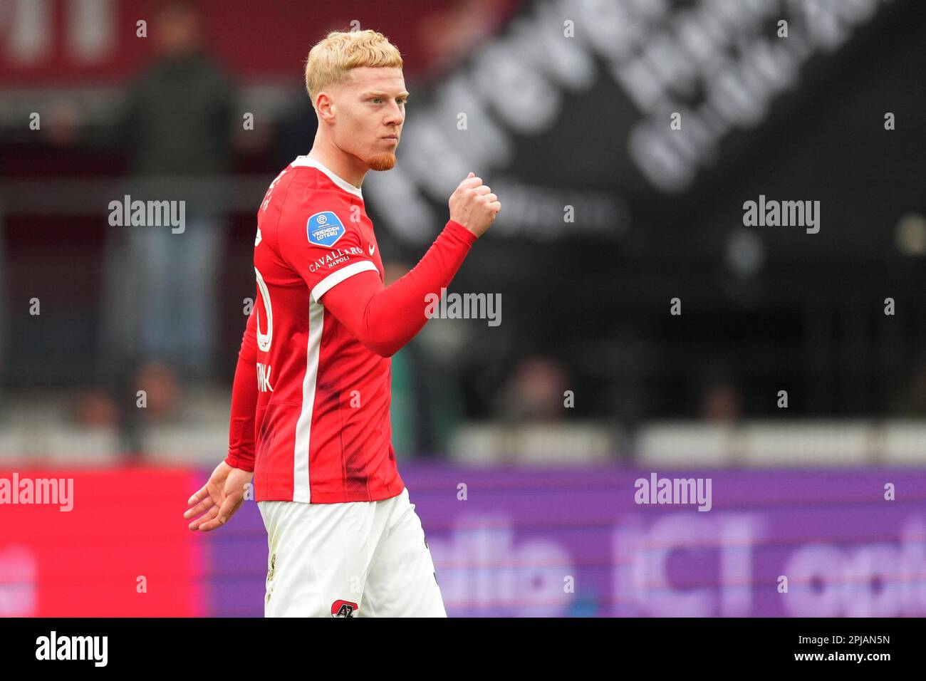 ALKMAAR - Mexx Meerdink of AZ Alkmaar celebrates the 1-1 during the ...