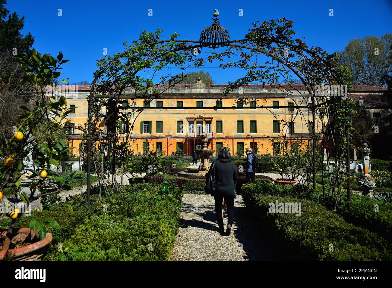 Villa Pisani Bolognesi Scalabrin in a little town of Vescovana, Veneto, Italy. Stock Photo