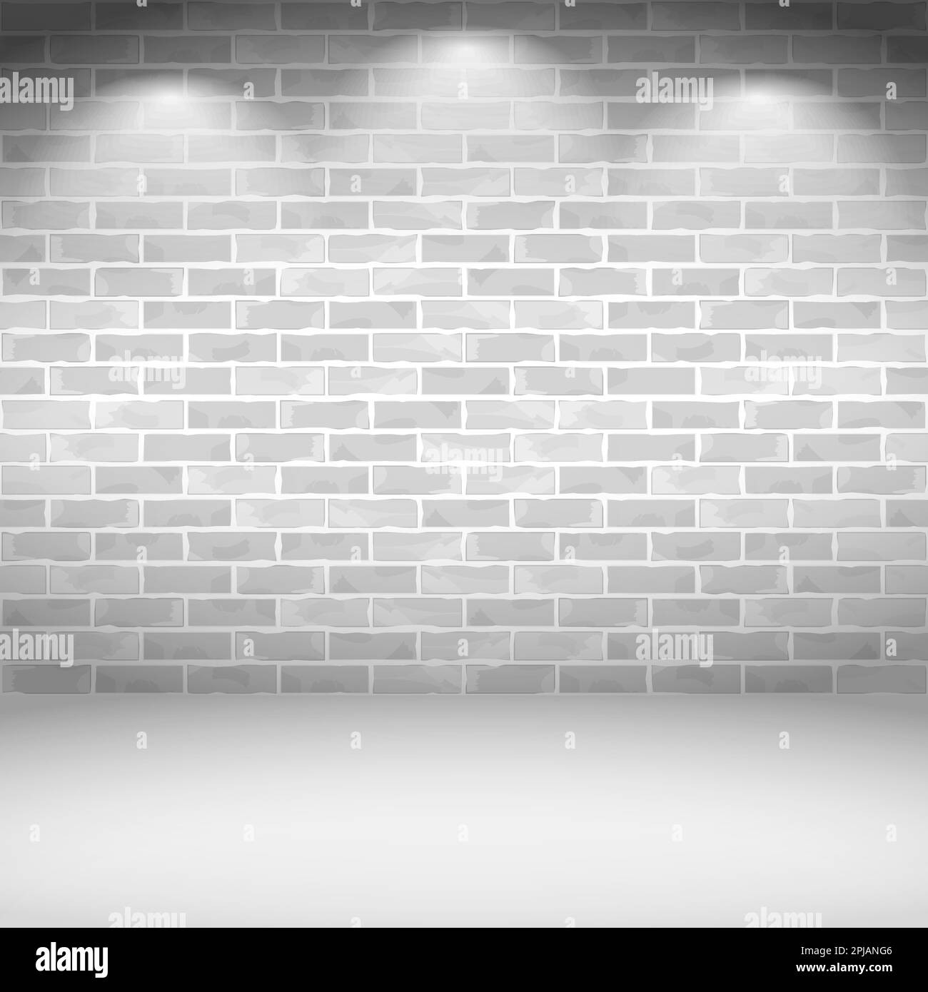 Empty old white brick wall, vector eps10 illustration Stock Vector ...
