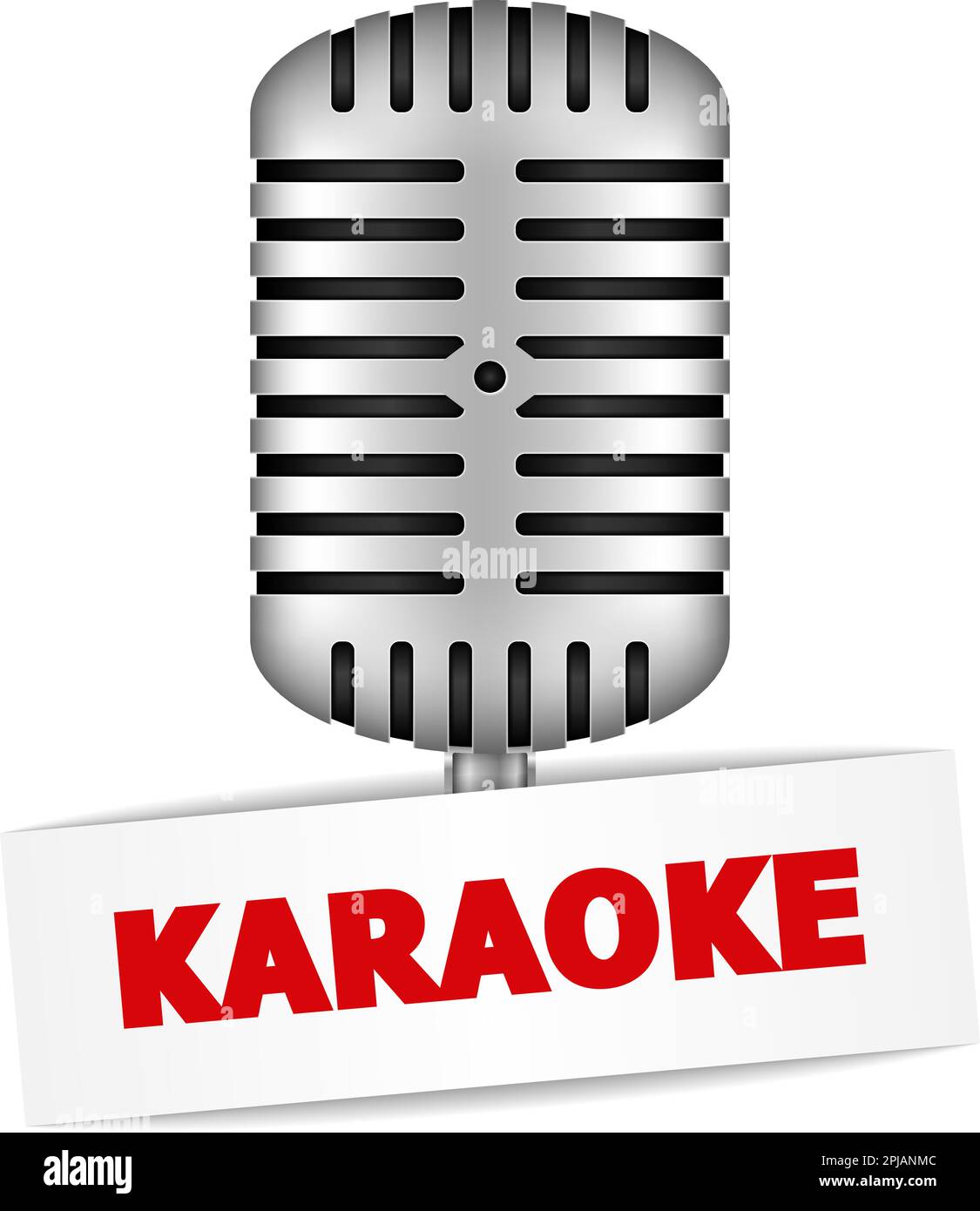Karaoke banner with a microphone, vector eps10 illustration Stock