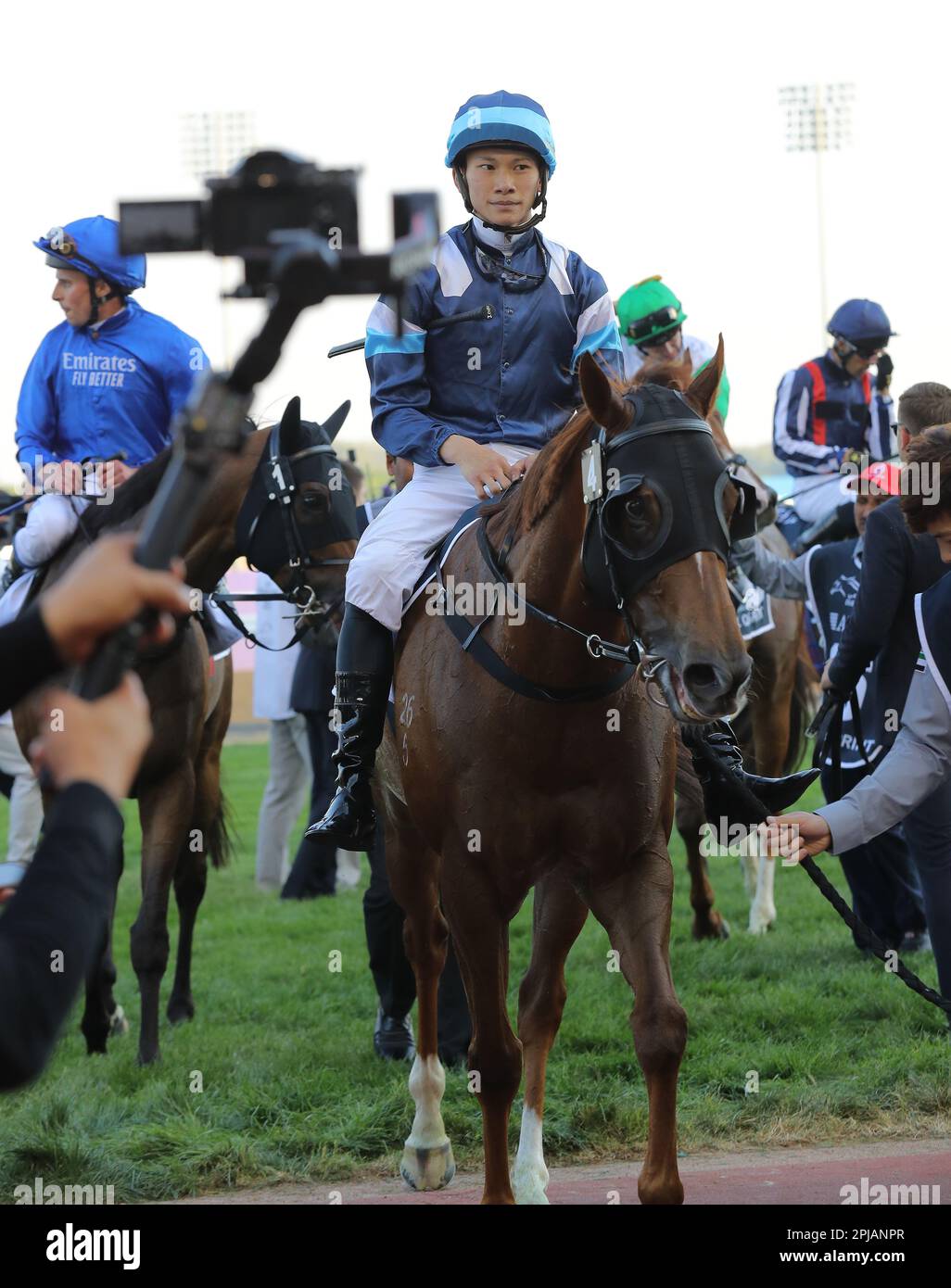 Scmp Racing Race 4, Duke Wai, ridden by Jerry Chau Chun-lok, finishes the fifth of ...