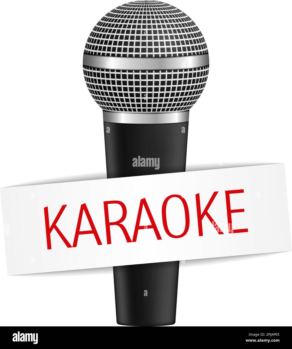 Karaoke banner with microphone, vector eps10 illustration Stock Vector