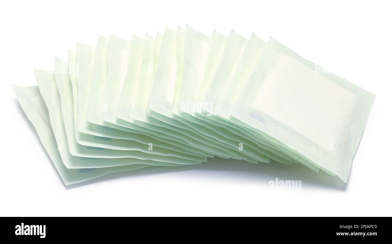 Sliding Medical Pads Pile Cut Out on White Stock Photo Alamy