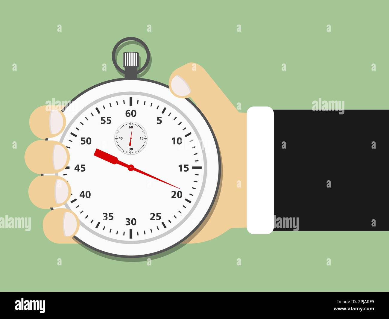 Hand holding stopwatch, flat design, vector eps10 illustration Stock ...