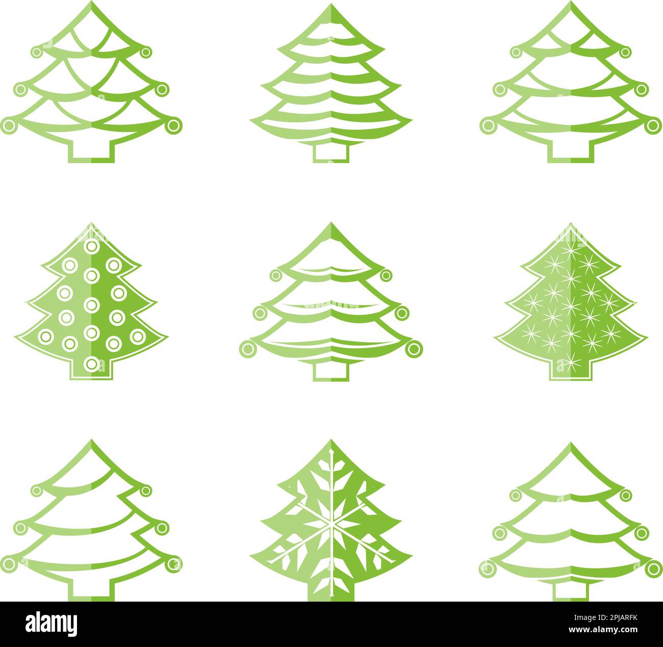Christmas tree icons, vector eps10 illustration Stock Vector Image ...