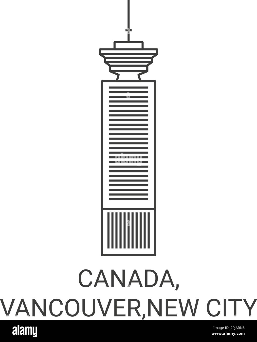 Canada, Vancouver,New City travel landmark vector illustration Stock