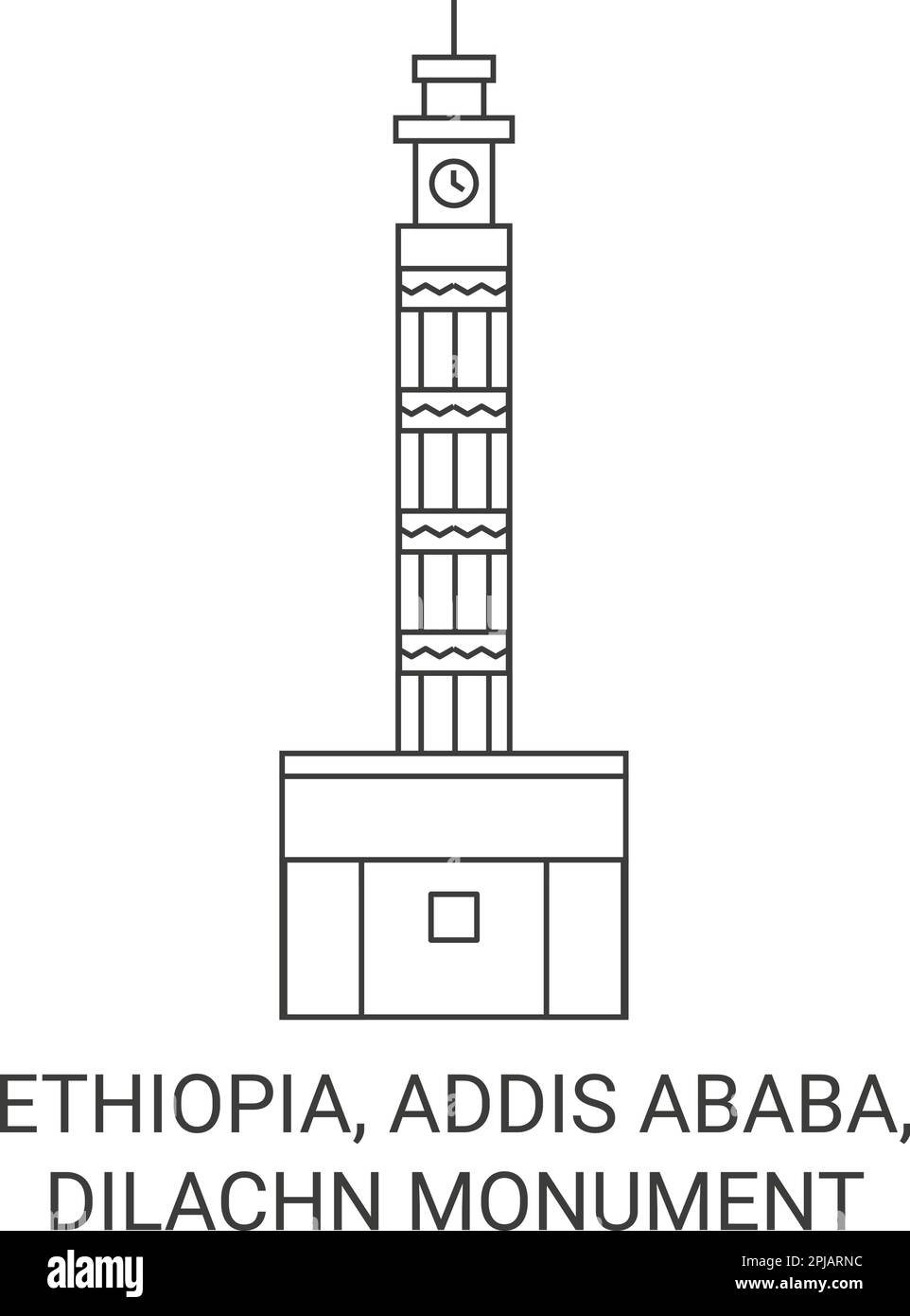 Ethiopia, Addis Ababa, Dilachn Monument travel landmark vector