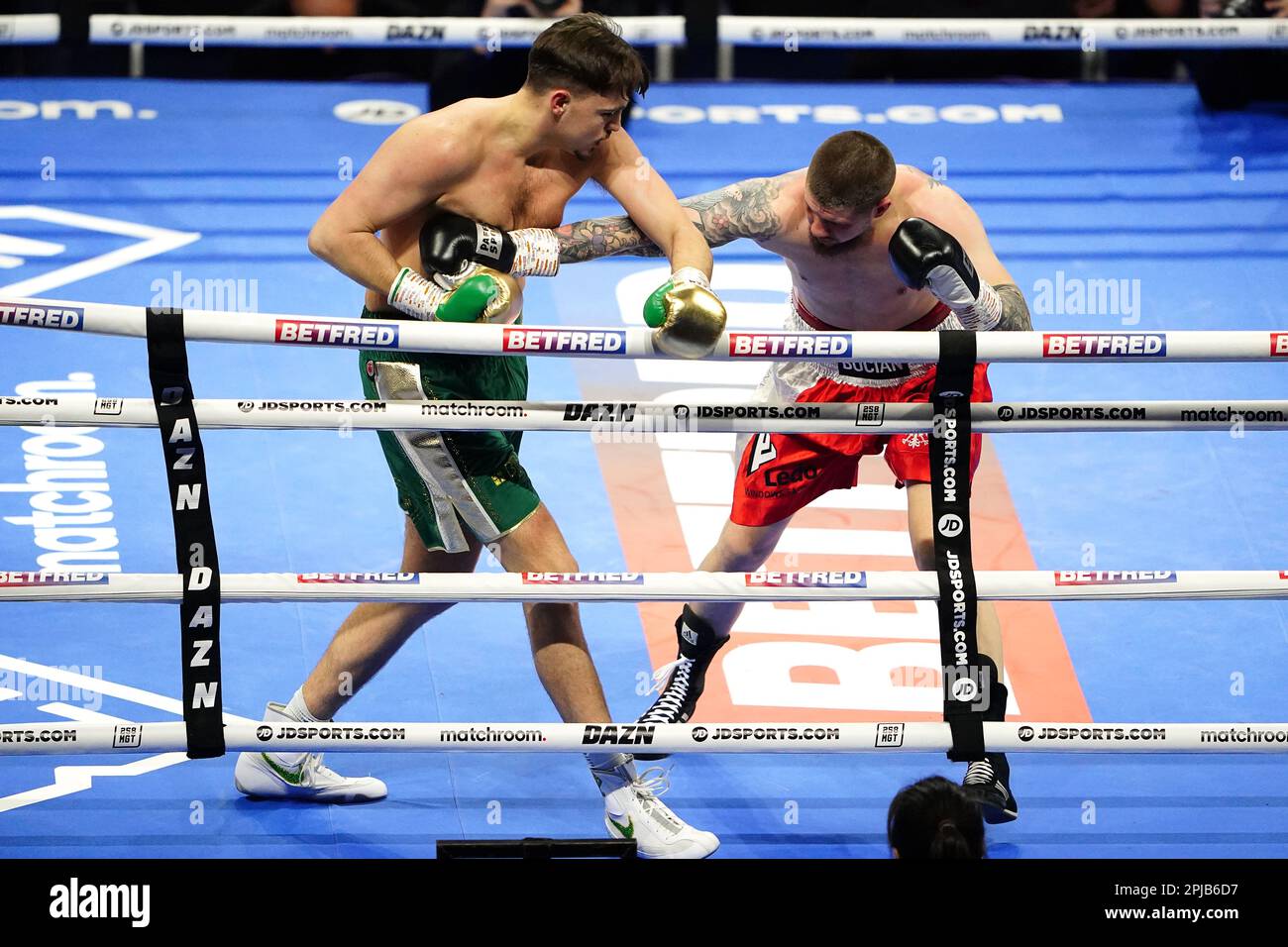 John Hedges (left) in action against Daniel Bocianski in the ...