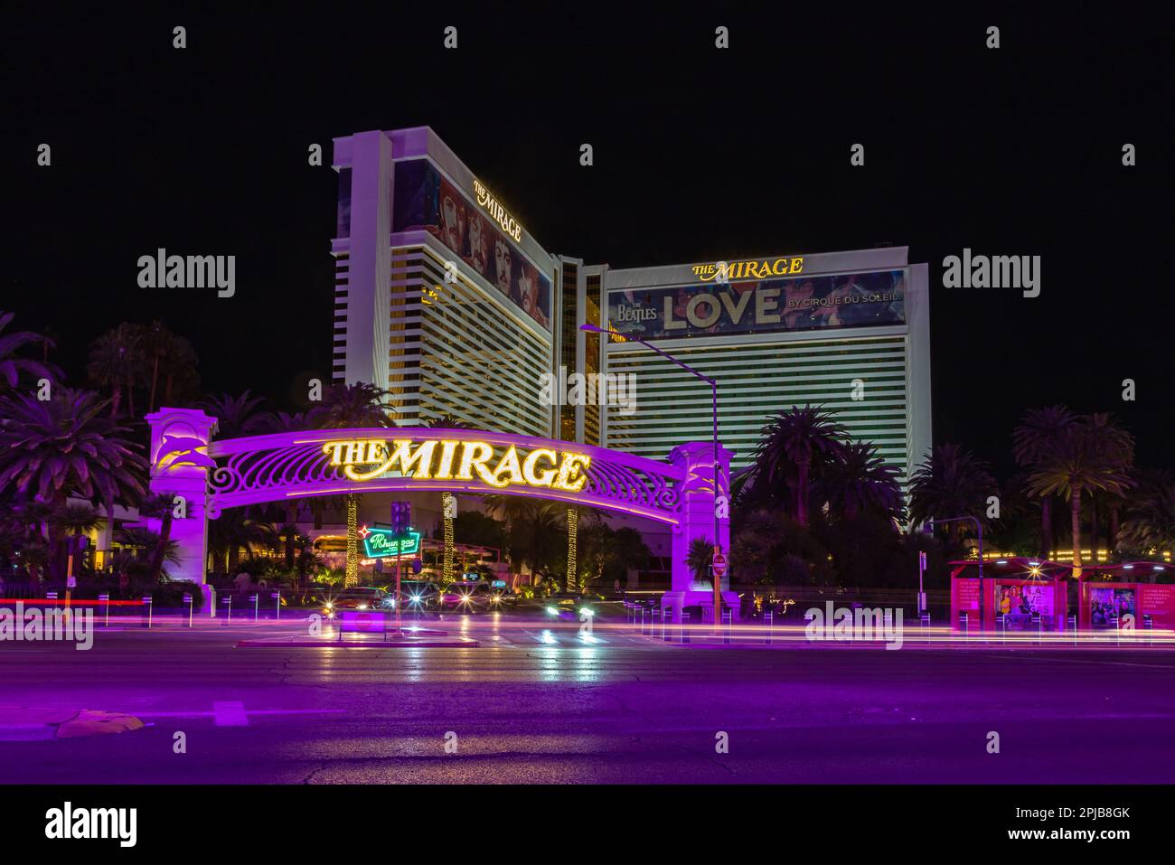 A picture of the Mirage at night Stock Photo Alamy