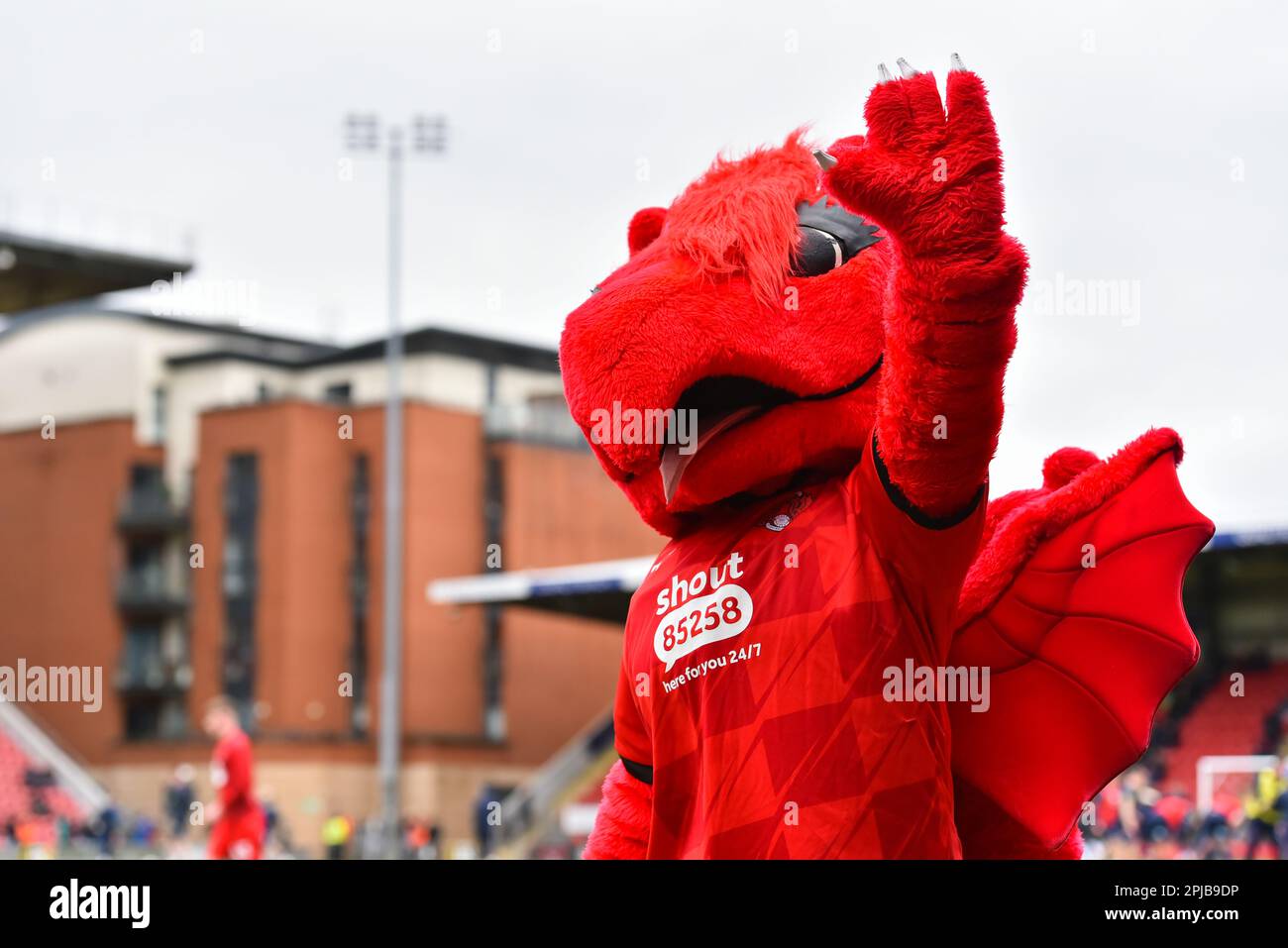 Leyton Orient mascot during the Sky Bet League 2 match between Leyton Orient and Carlisle United at the Matchroom Stadium, London on Saturday 1st April 2023. (Photo: Ivan Yordanov | MI News) Credit: MI News & Sport /Alamy Live News Stock Photo