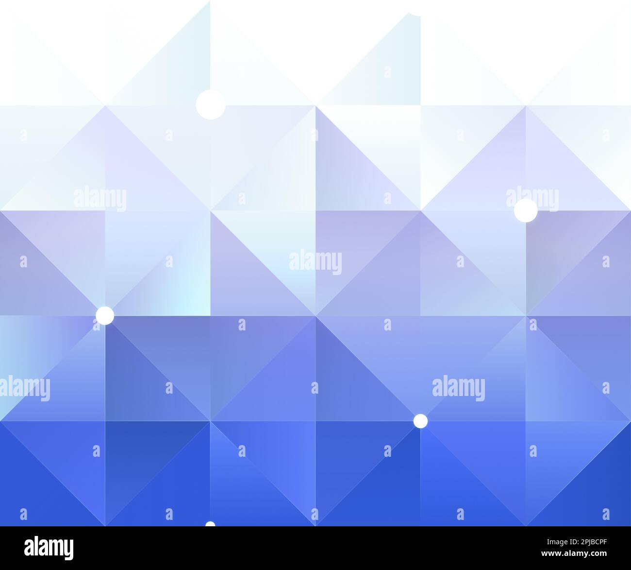 Abstract multi-colored mosaic pattern with color gradient, made of blue and purplish triangles. Full frame geometric triangular background. Copy space Stock Photo