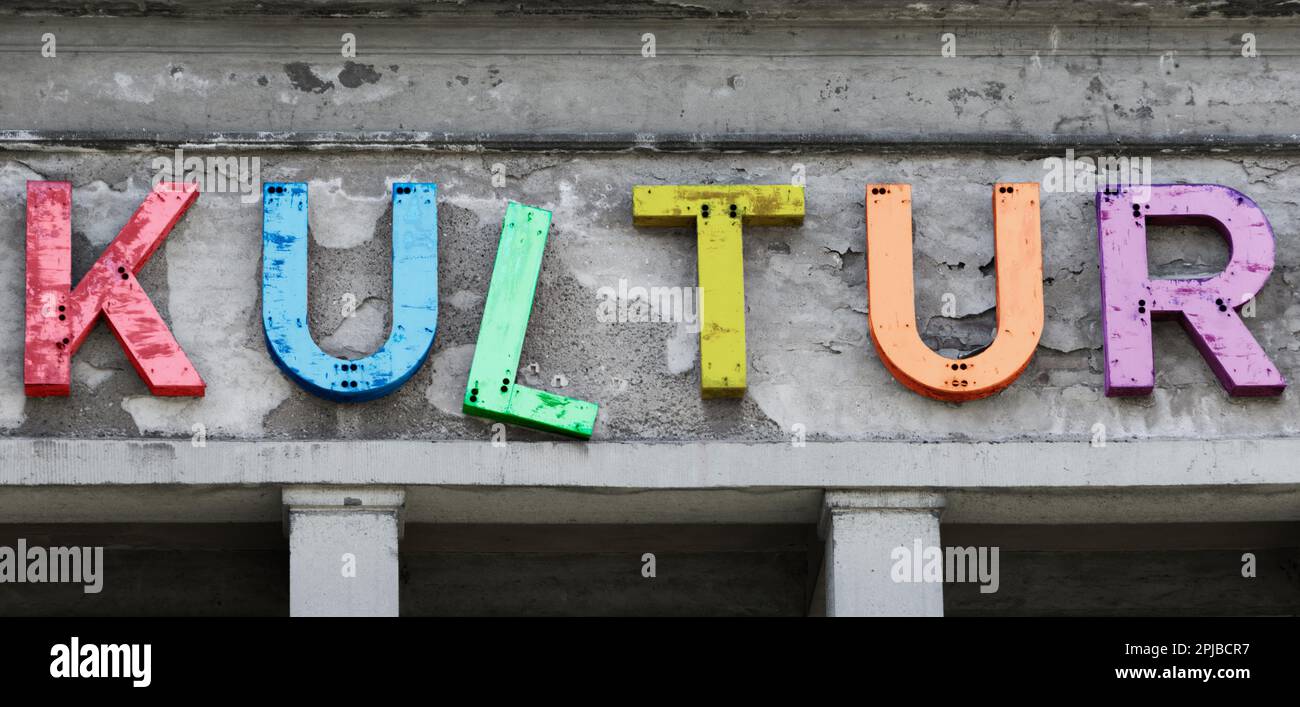 Colorful culture The German word Stock Photo Alamy