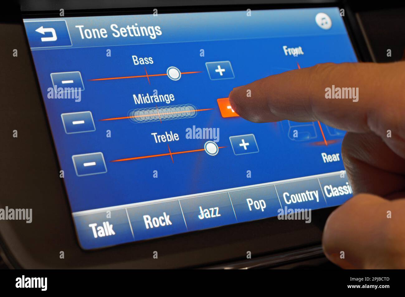 Setting of a modern car sound system Stock Photo Alamy