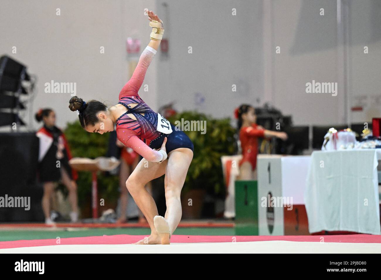 Jesolo, Italy. 01st Apr, 2023. Gabrielle Hardie (USA) floor during