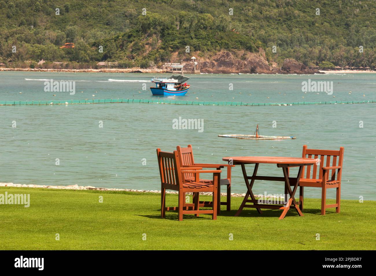 Cafe Garden, Diamond Resort Golf Course, Nha Trang, Vietnam Stock Photo
