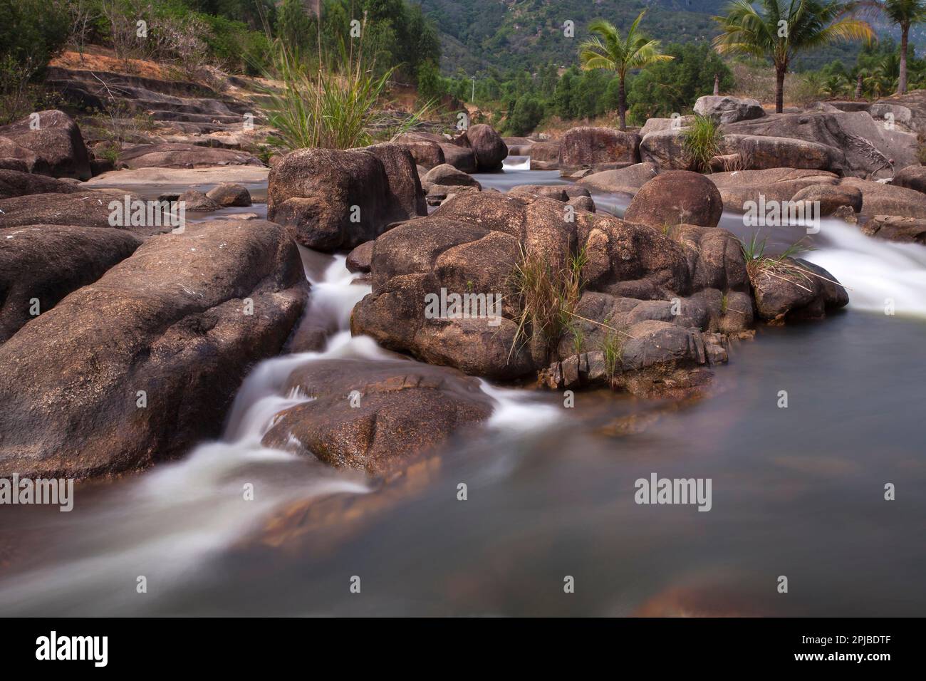 Waterfall, Yersin National Park, Ninh Thuan, Nha Trang, Vietnam Stock Photo