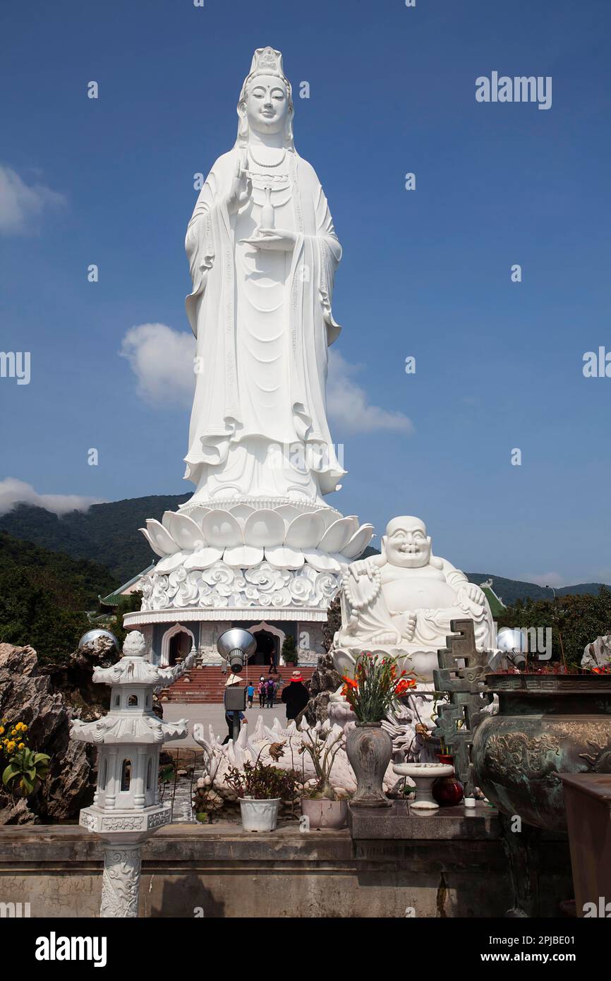 Buddha statue in Linh Ung Pagoda, Danang, Da Nang, Vietnam Stock Photo