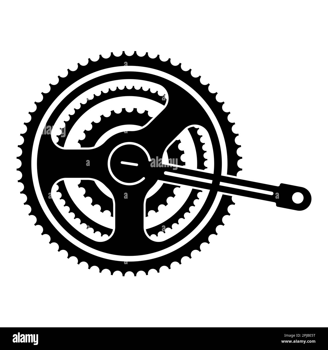 vector bicycle cogwheel sprocket crankset symbol Stock Photo
