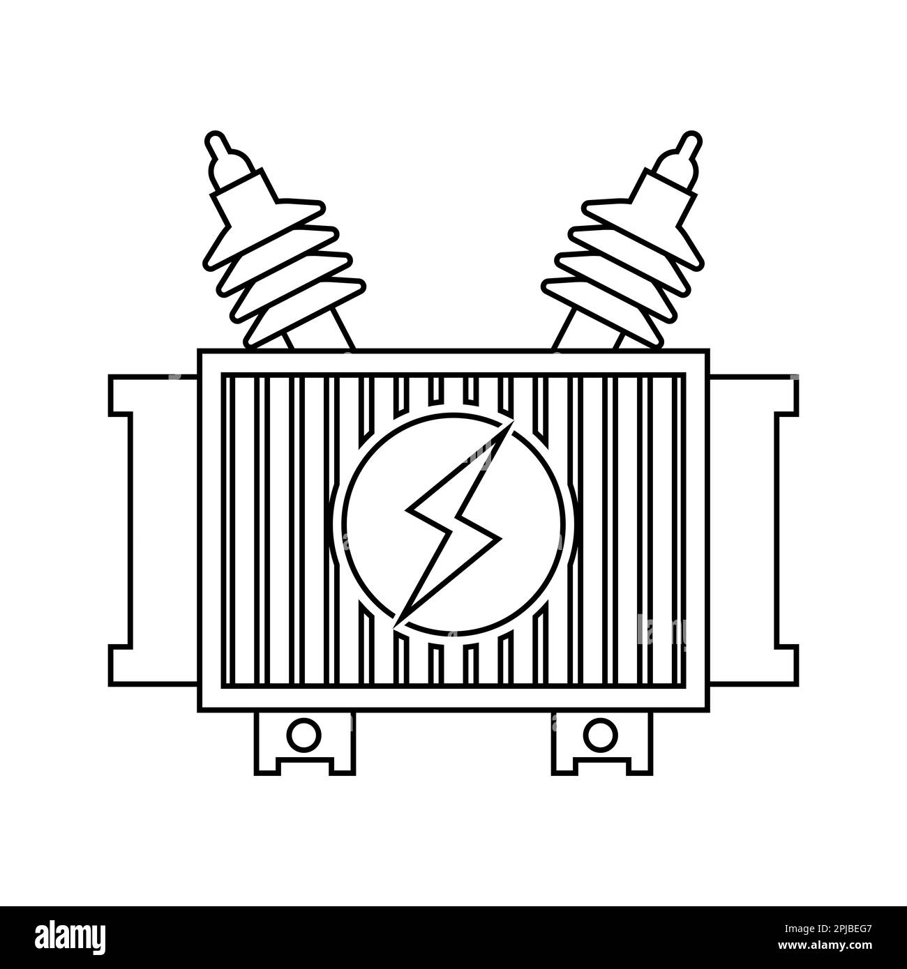 high voltage electrical transformer icon vector symbol design Stock