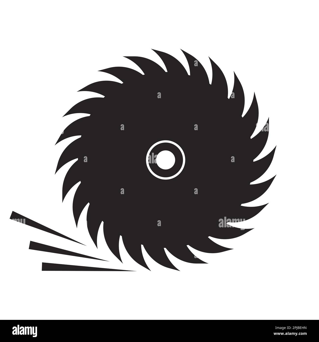 Circular saw vector icon illustration sign for web and design Stock