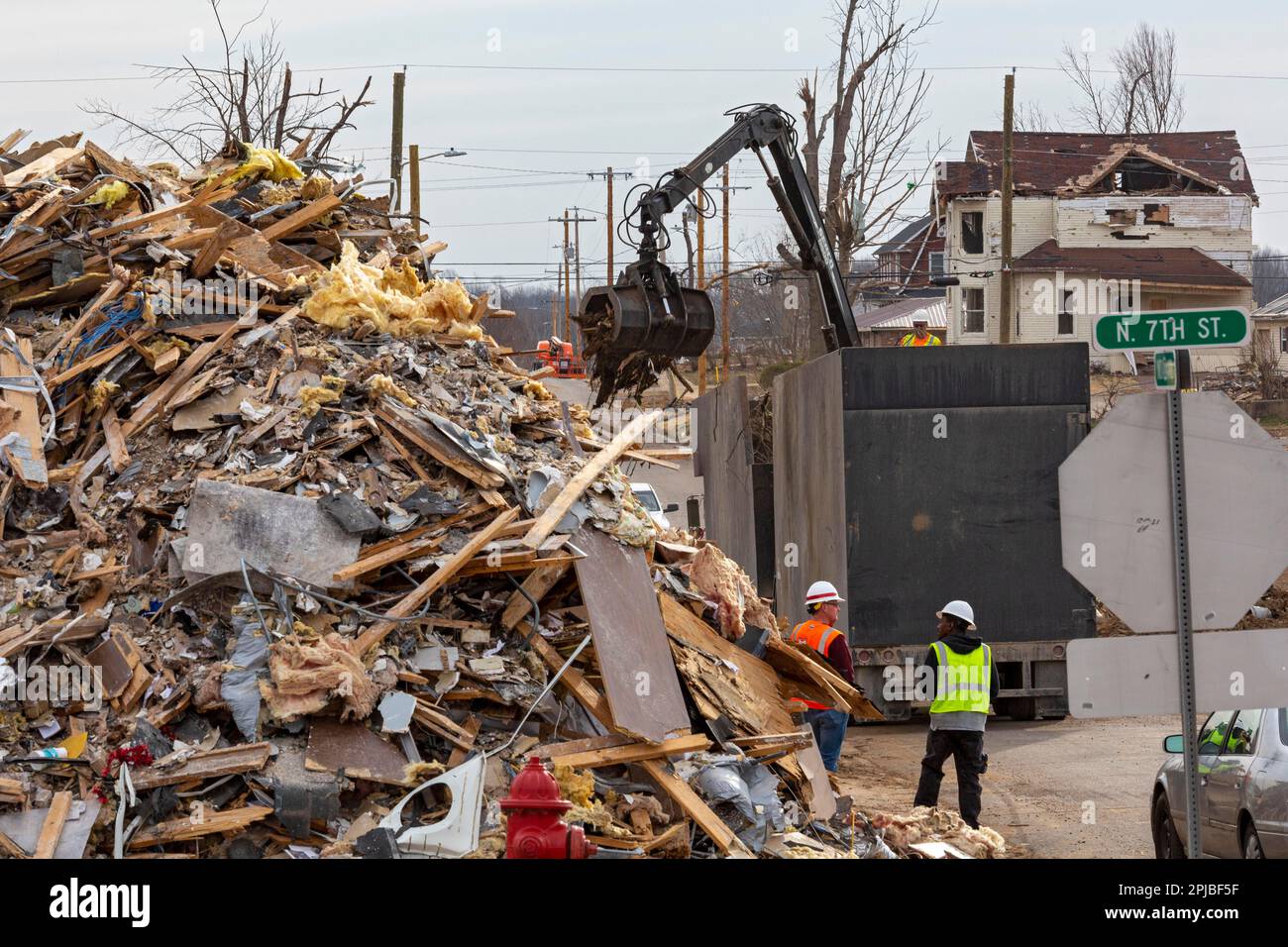 Mayfield, Kentucky, Damage from the December 2021 tornado that devasted