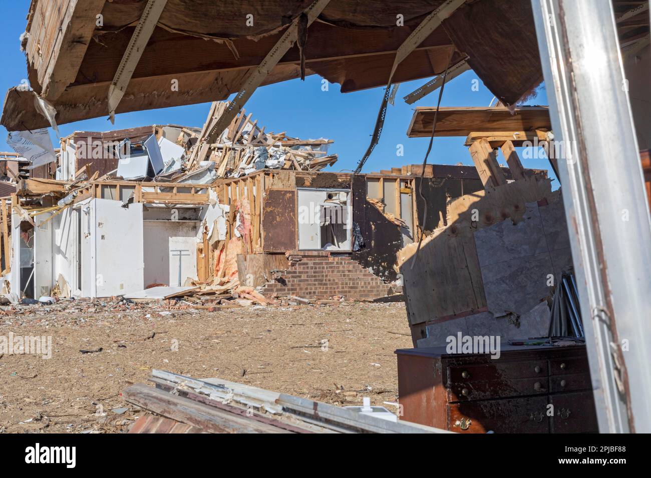 Dawson Springs, Kentucky, Damage from the December 2021 tornado that devasted towns in western