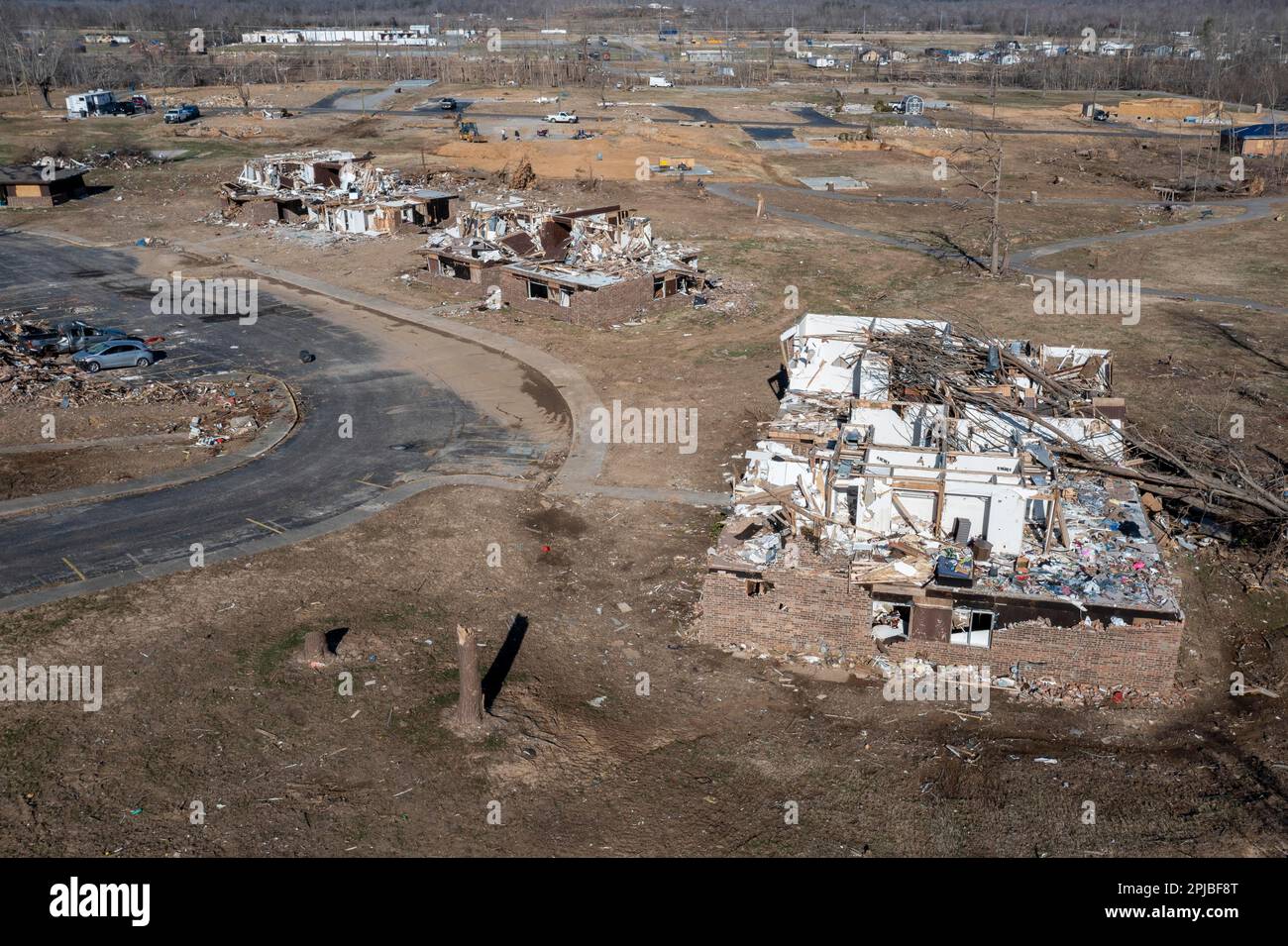 Dawson Springs, Kentucky, Damage from the December 2021 tornado that