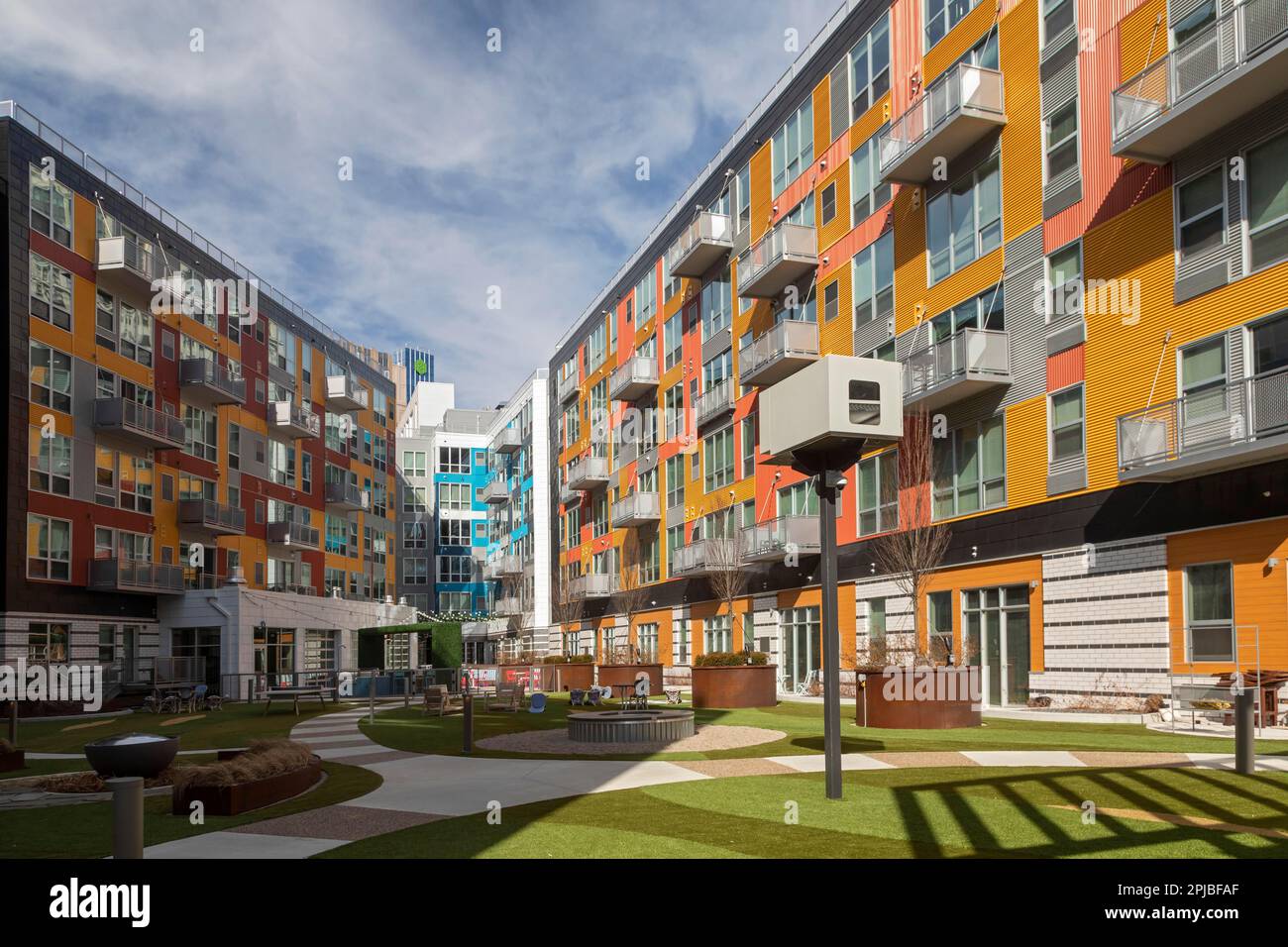 Detroit, Michigan, The City Club Apartments. Monthly rents at the