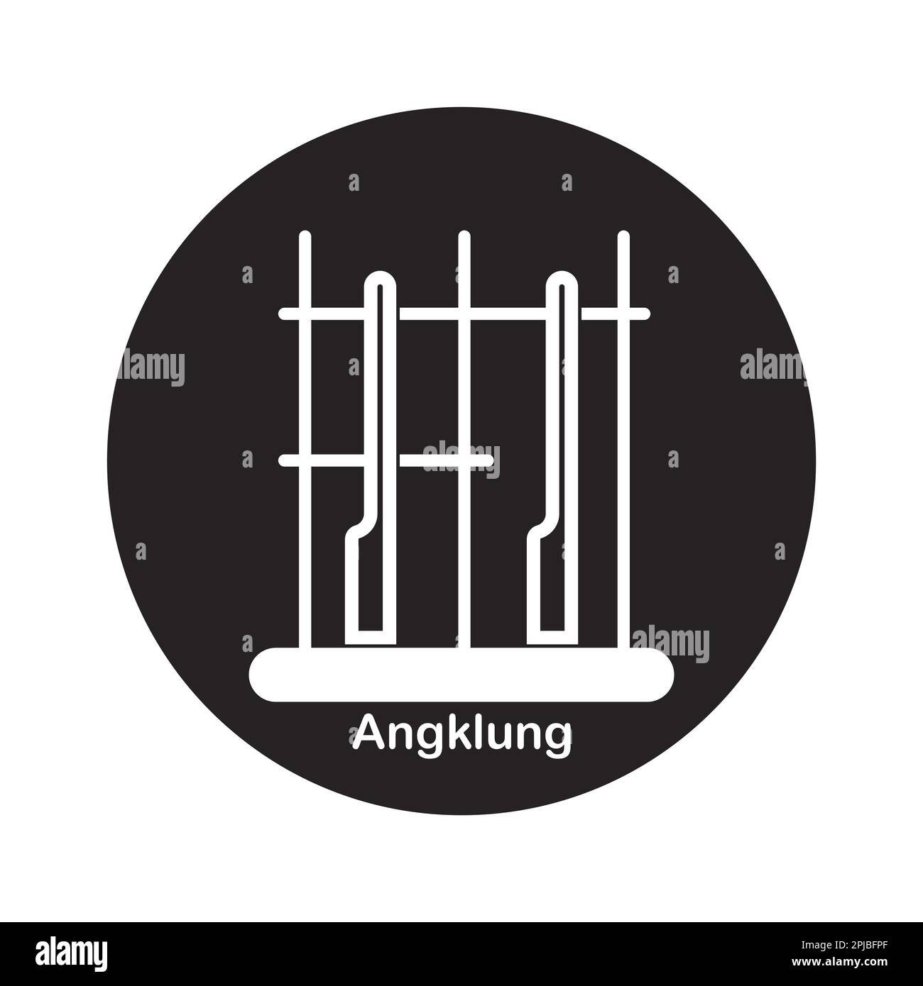 icon of angklung, a traditional musical instrument from Indonesia vector illustration design Stock Photo