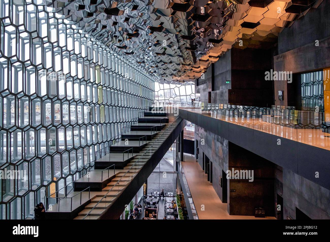 Interior View of the Harpa Concert Hall in Reykjavik Stock Photo - Alamy