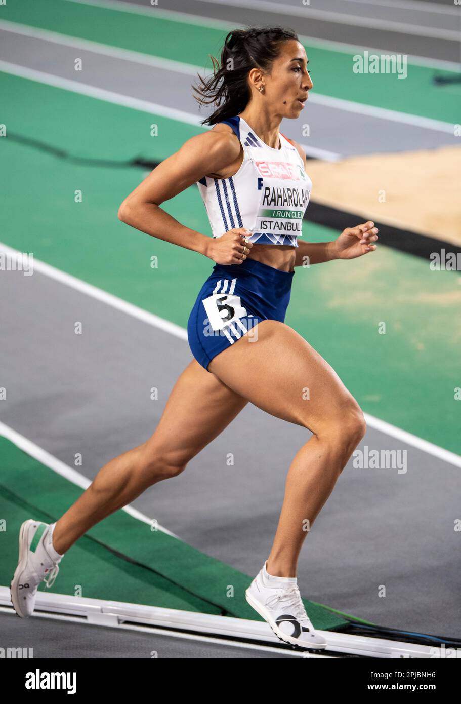Agnès Raharolahy of France competing in the women’s 800m heats at the