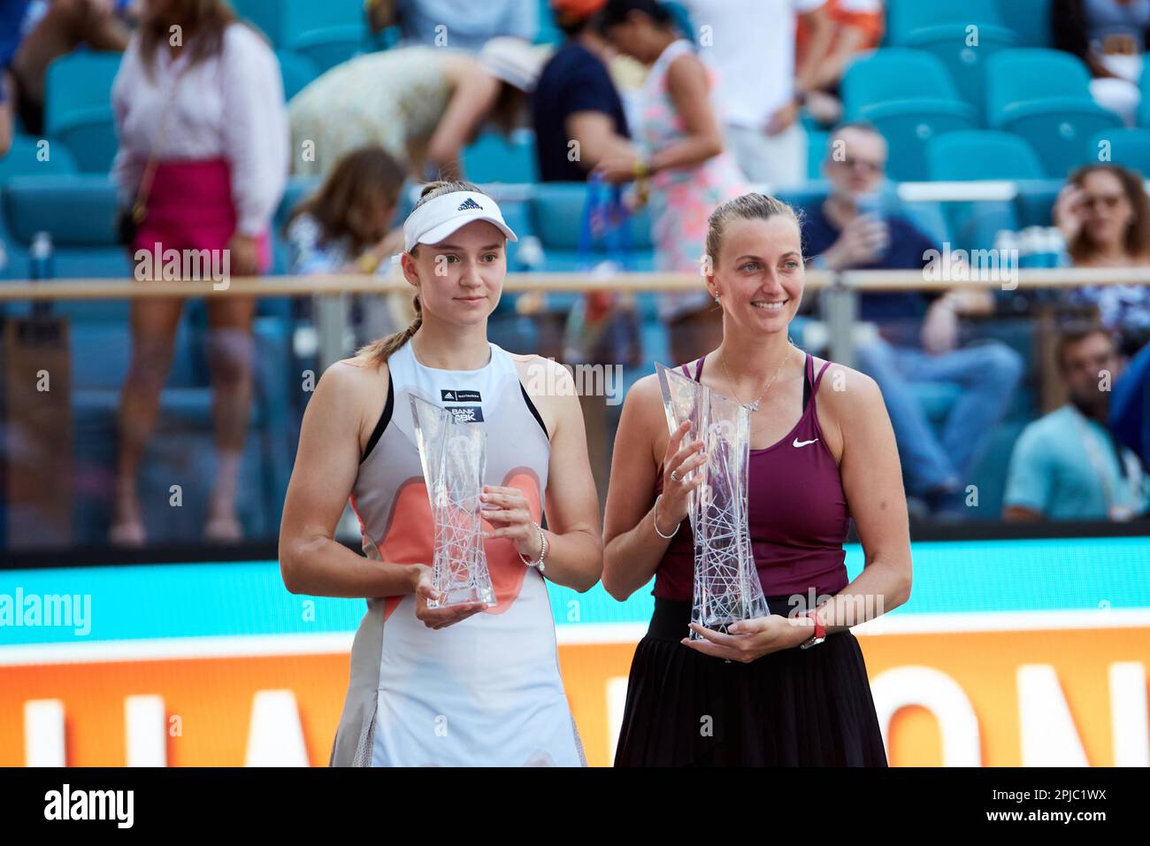 Miami Gardens, FL, USA. 1st April 2023. [WTA] [10] E. Rybakina (KAZ) vs