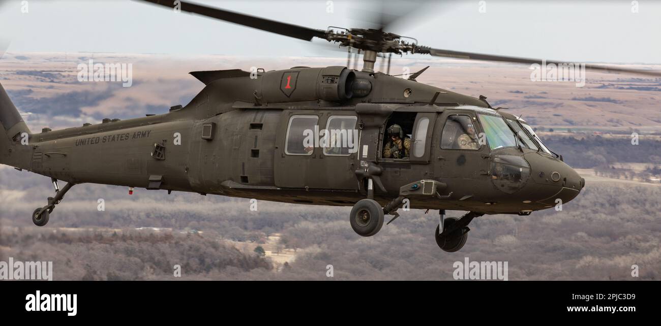 A UH-60 Black Hawk helicopter assigned to the 1st Combat Aviation ...