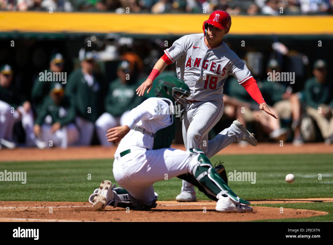 Los Angeles Angels' Jake Lamb follows through in a baseball game against  the Seattle Mariners Tuesday, April 4, 2023, in Seattle. (AP Photo/Lindsey  Wasson Stock Photo - Alamy