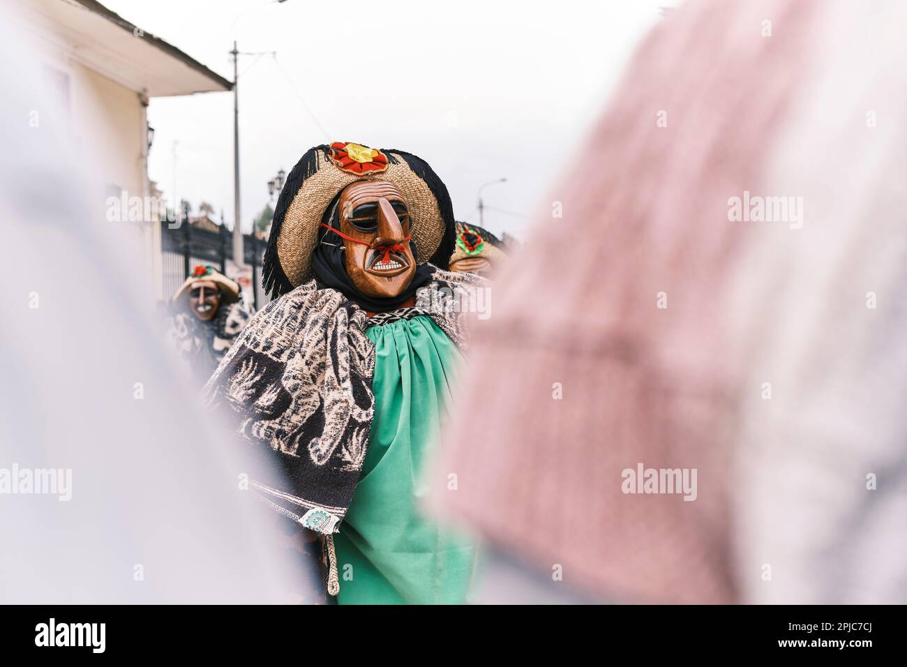 Conception. January 02, 2023 – Intangible Heritage of Humanity, Scenes from the Huaconada festival in Mito, Concepción. Stock Photo