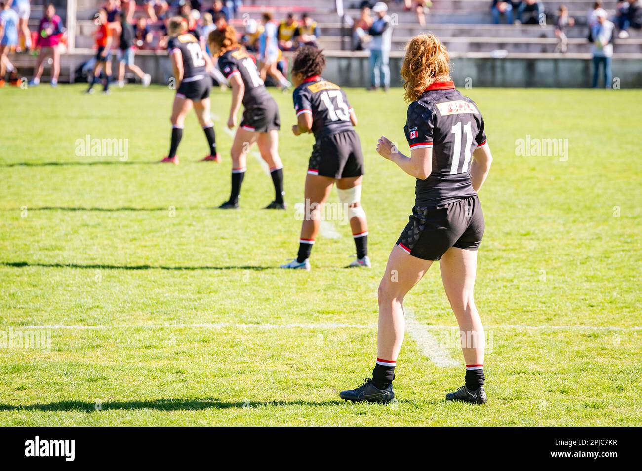 Madrid, Spain. 01st Apr, 2023. Paige Farries (Canada) in action during