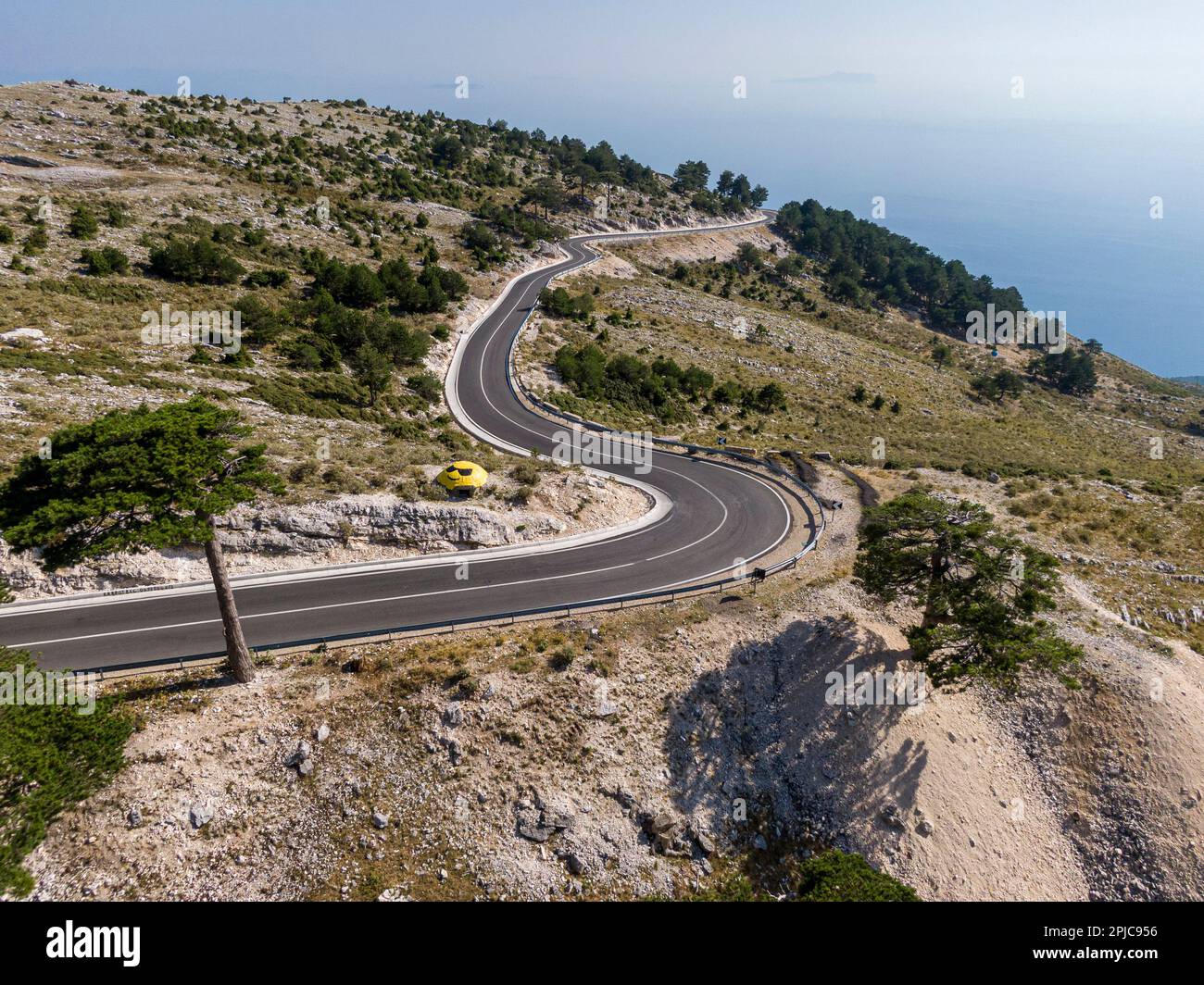 Above Serpentine road in Albania Stock Photo Alamy