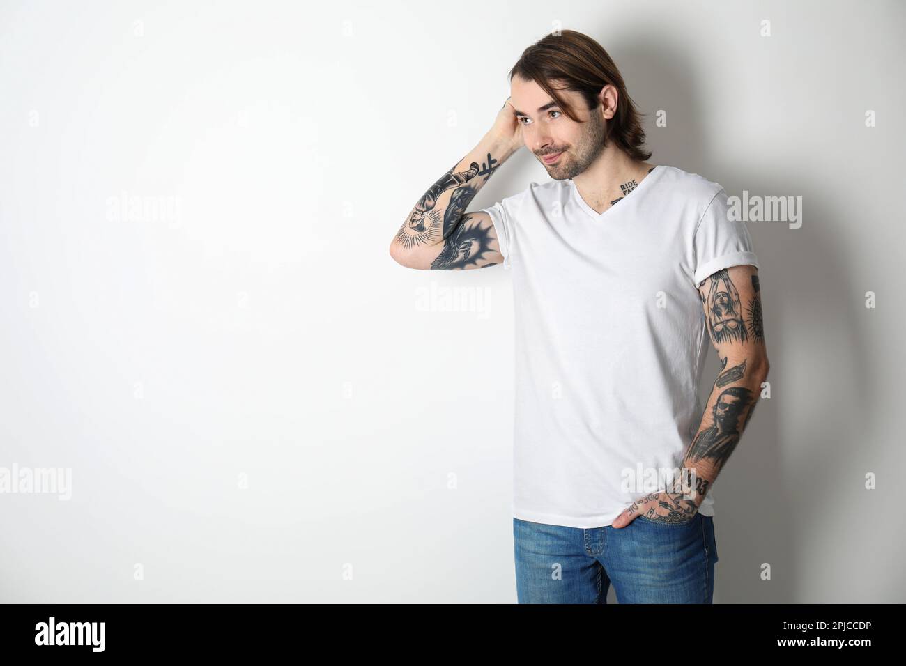 Tattoos on both arms hi-res stock photography and images - Alamy