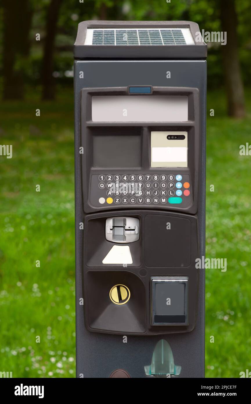 Modern parking ticket machine hi-res stock photography and images