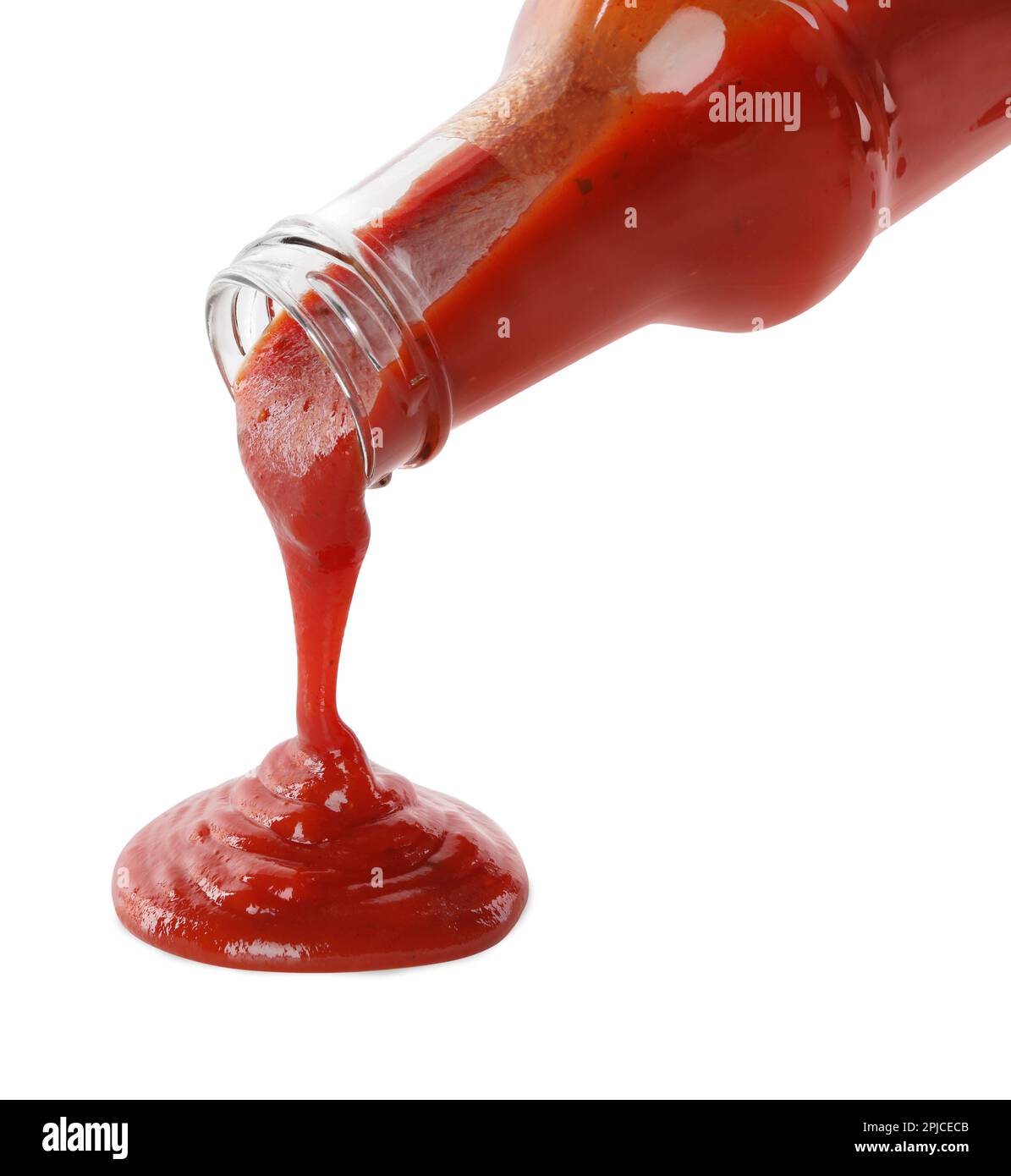 Glass Bottle Of Ketchup Stock Photo - Download Image Now - Ketchup