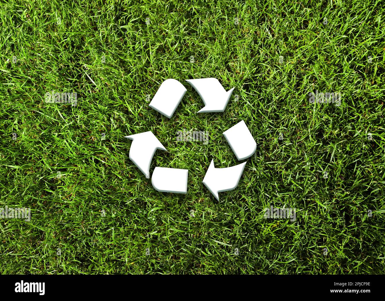 Top view recycling symbol hi-res stock photography and images - Alamy