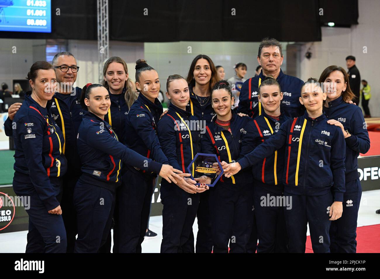 Jesolo, Italy. 01st Apr, 2023. JESOLO 2023 team Spain during Artistic
