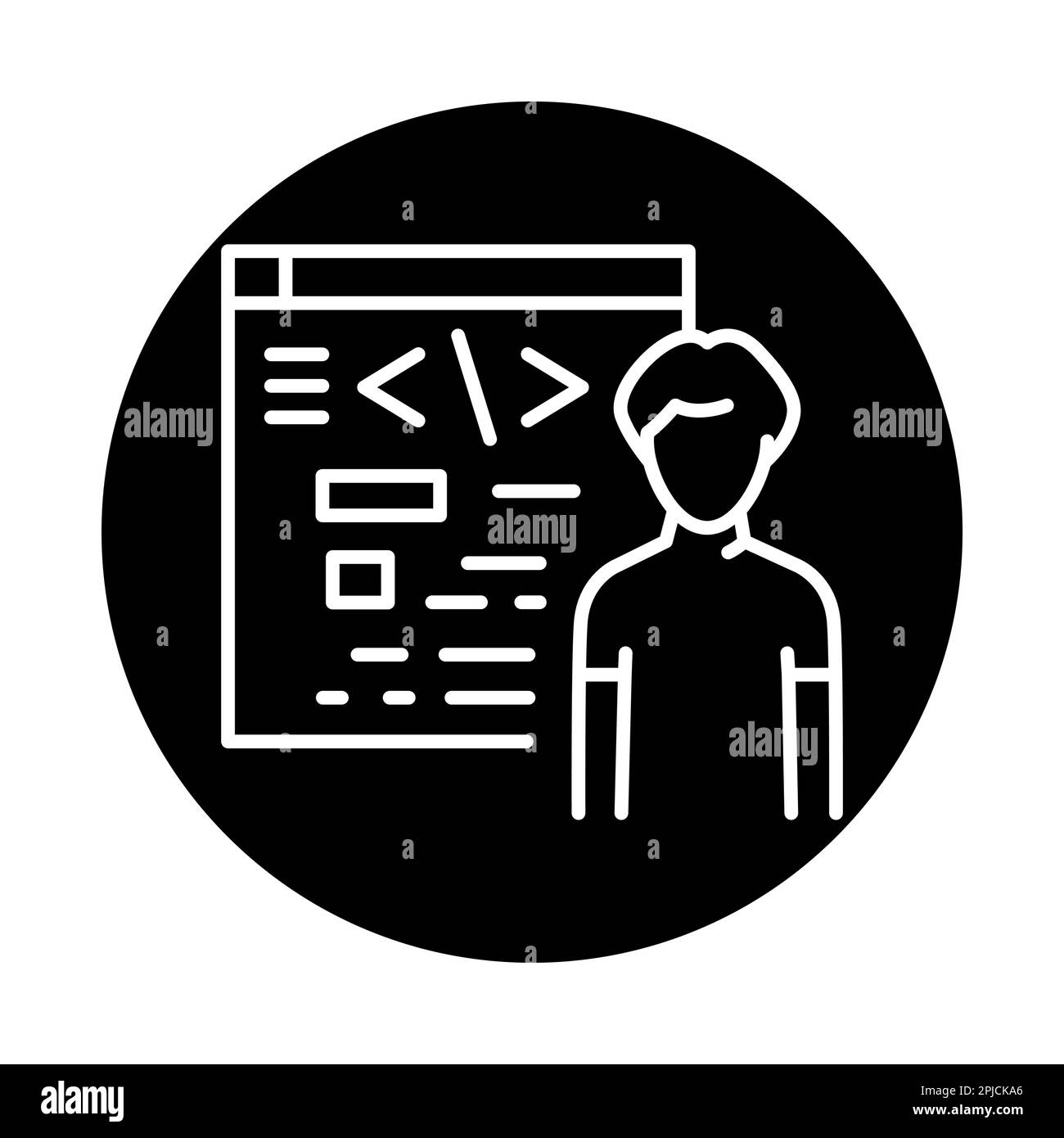 Programming courses for children сolor line icon. Children learning ...