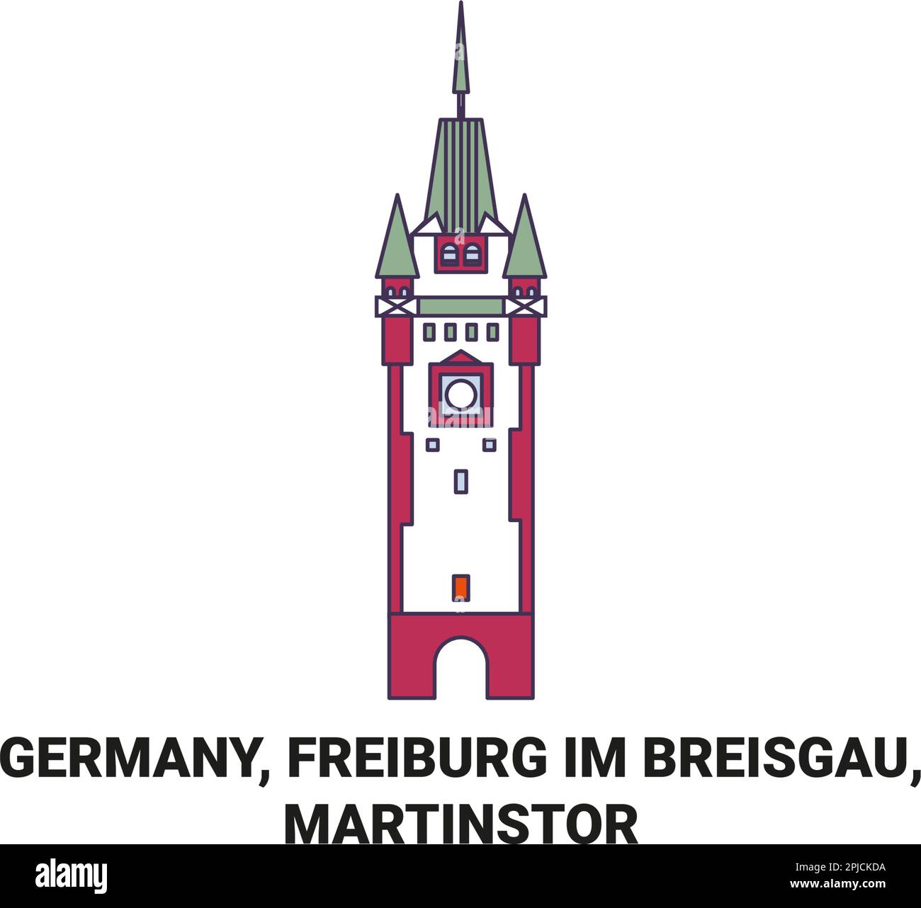 Freiburg city view Stock Vector Images Alamy