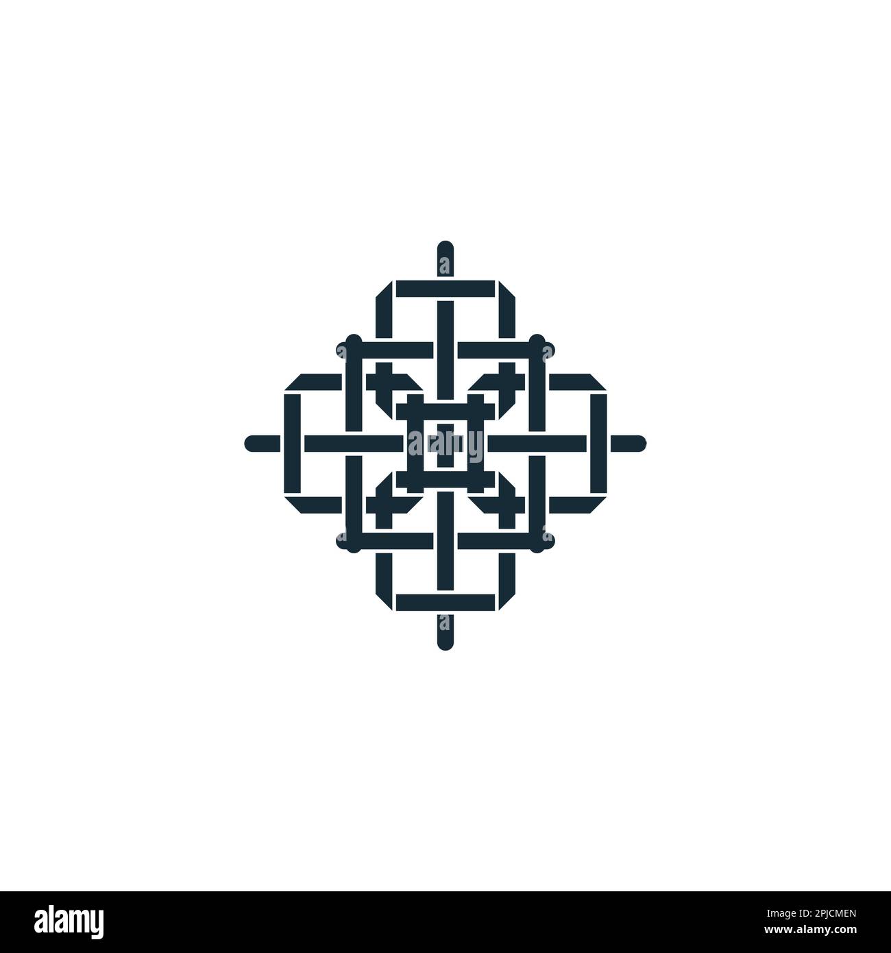 Wire Plaited Icon Design Template Elements Stock Vector