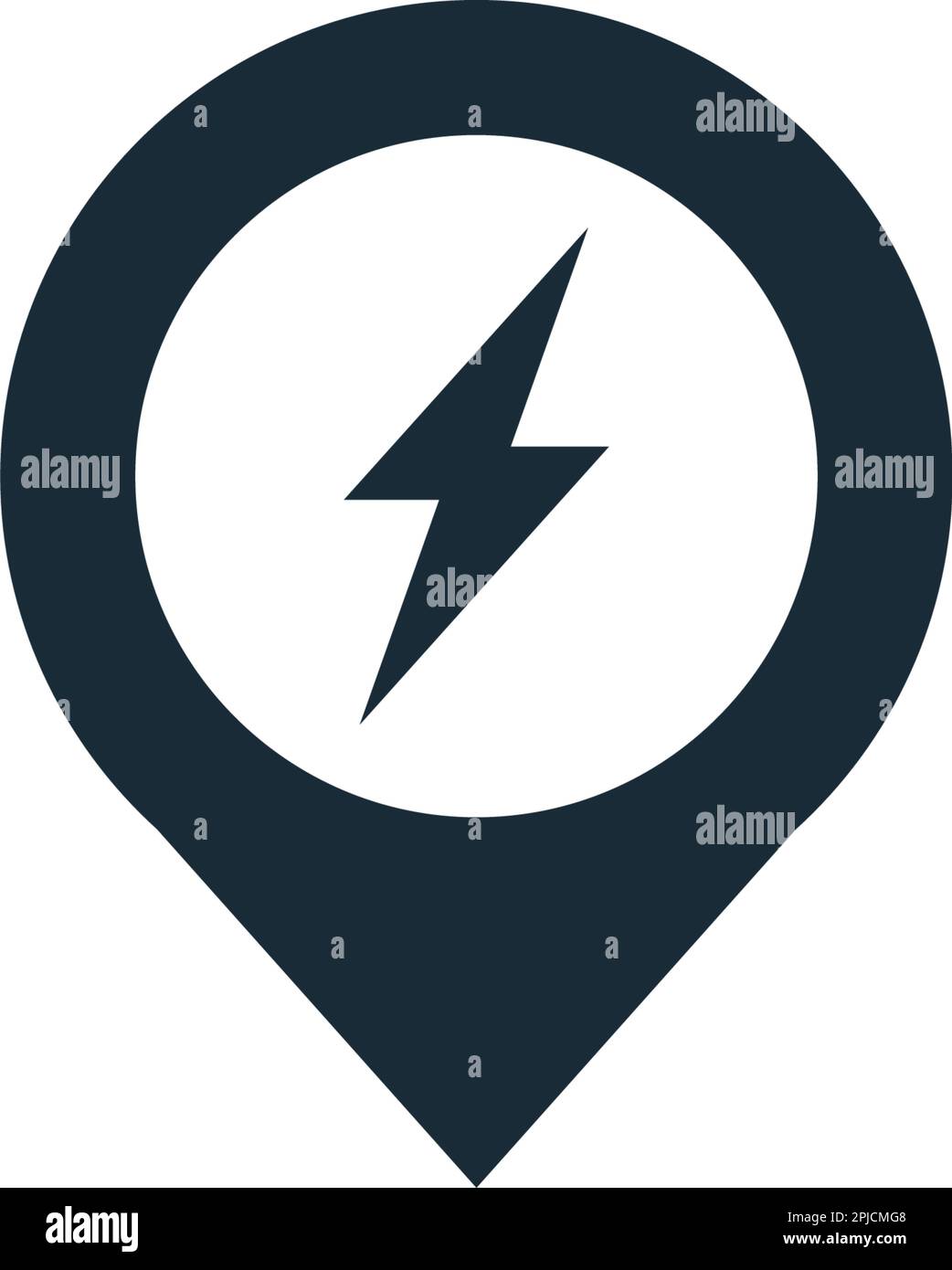 Power Electric Pointer or Pin Icon Vector Logo Template Illustration ...