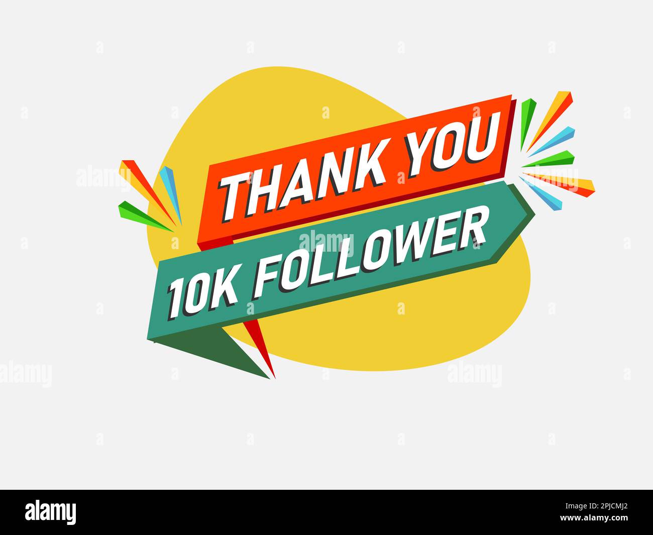 Thank you 10 K followers card. Image for Social Networks. Web user