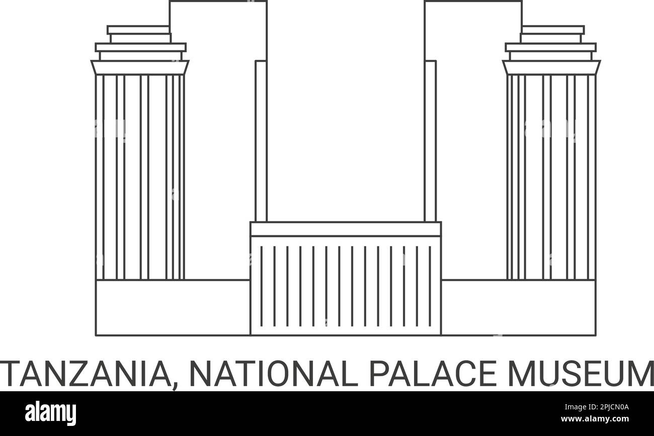 Tanzania, National Palace Museum, travel landmark vector illustration Stock Vector