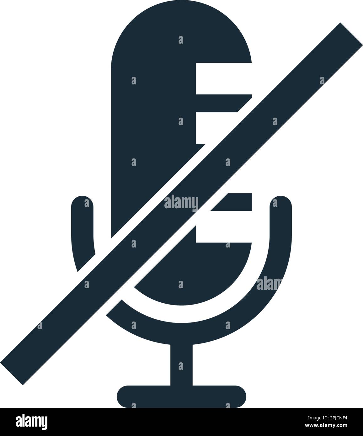 Microphone Muted Icon Vector Logo Template Illustration Design Stock Vector