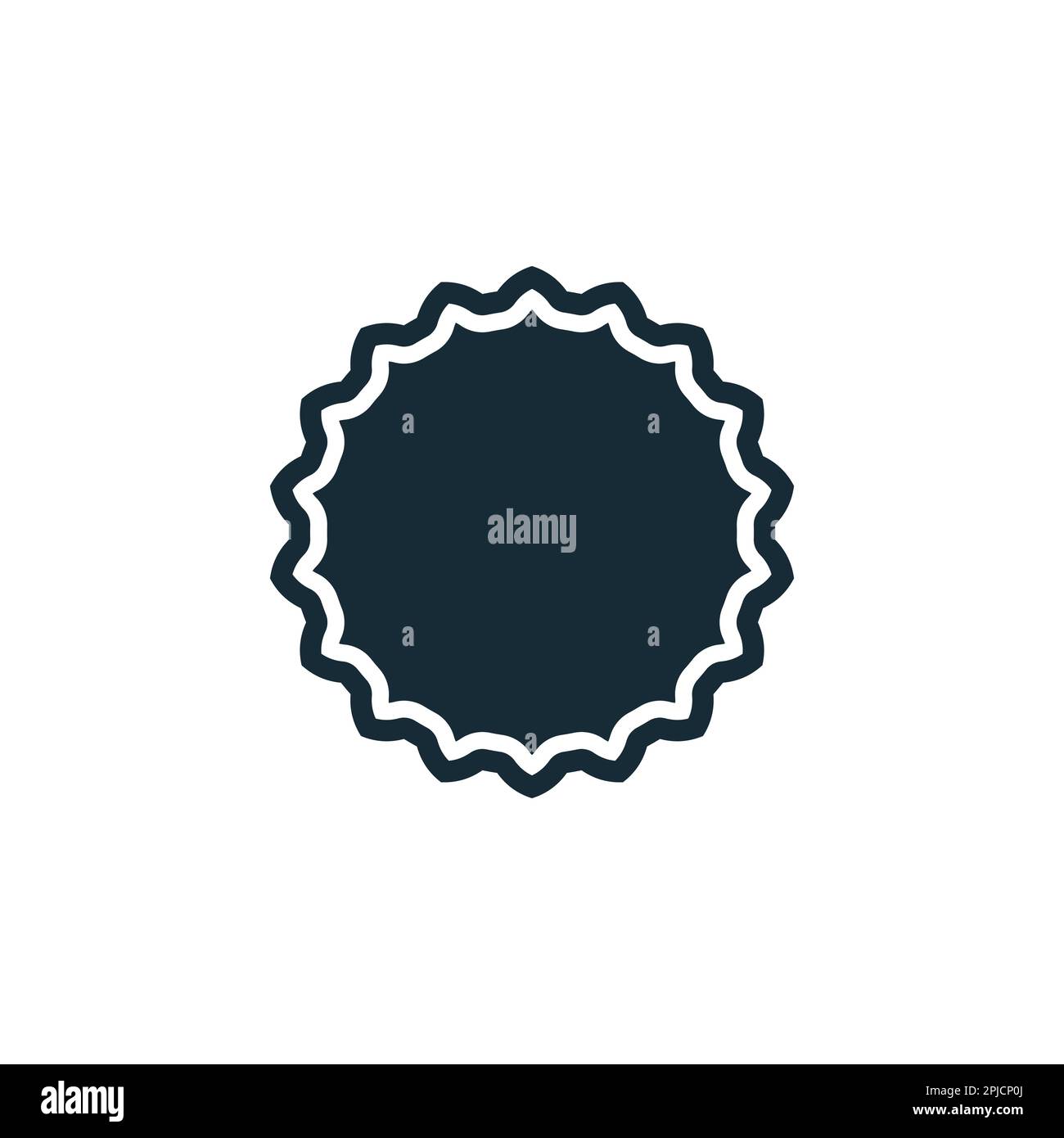 Rosette Badge Icon Design Template Elements Stock Vector